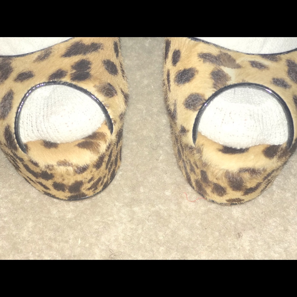 Brian Atwood leopard pony hair open toe pumps - Picture 13 of 16